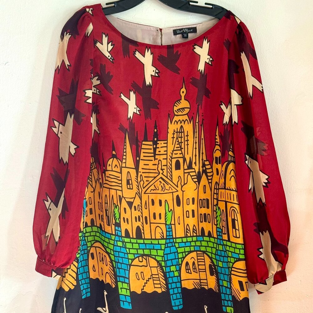 Velvet Heart Multicolor Statement  Mini Dress Size XS-S